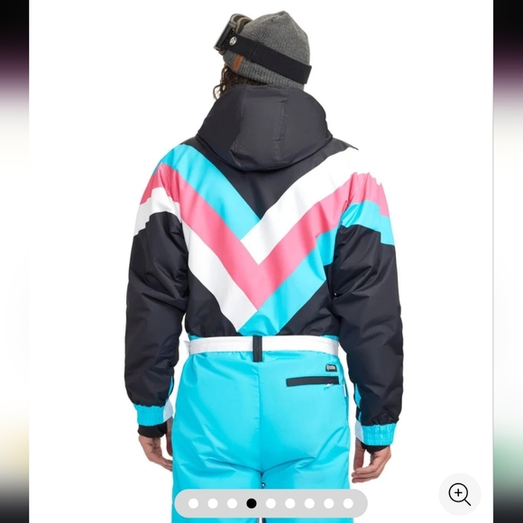 NWT!Tipsy Elves, Men's Pastel Pro Snow Suit, Black Multi, Size XL, MSRP $299 - Picture 3 of 10